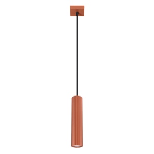 Lampă suspendată KARBON 1 Rosu Ocru - Img 1