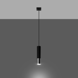 Lampă suspendată LOOPEZ 1 negru/cromo - Img 3