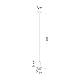 Lampă suspendată TALEJA 1 Alb [ES111] - Img 4