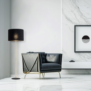 Lampadar Auriu Negru 1xE27 UMBERTO 16029TK - Img 2