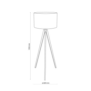 Lampadar Bej Chrome 1xE27 TREVISO 5039TK - Img 4