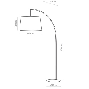 Lampadar Negru 1xE27 HANG 5077TK - Img 4