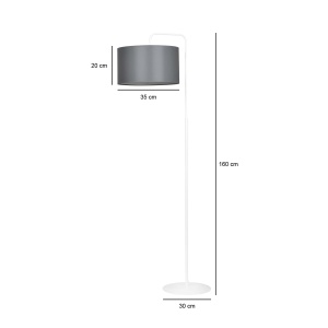 Lampadar TRAPO LP1 Alb Gri - Img 2