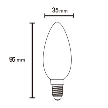 LED E14 4W 3000K 470lm E14 BULBS R09241 - Img 2