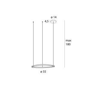 Lustra CAYENNE P0605D LED Auriu rose - Img 2