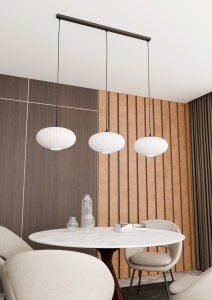 Lustra COCO 3 Negru OPAL - Img 2