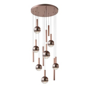 Lustra Cupru LED 12 becuri Camino