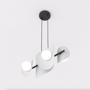 Lustra ELEMENTI 4 Negru Gri - Img 2