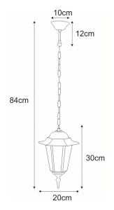 Lustra exterior K-5009H Negru - STANDARD - Img 2