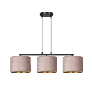 Lustra HILDE 3 Negru Roz
