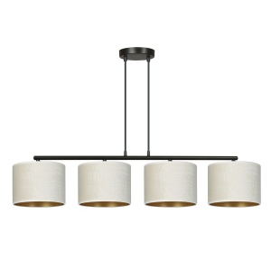 Lustra HILDE 4 Negru Alb