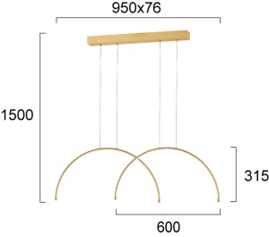 Lustra LED 3000K Megan 4303100 - Img 3