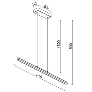 Lustra LED 36W 3000K LINEAL 8956 - Img 2