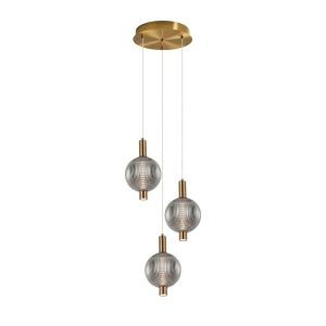 Lustra Lenti Negru Auriu x LED - Img 2