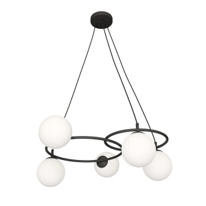 Lustra LIBRA 5 Negru OPAL - Img 2