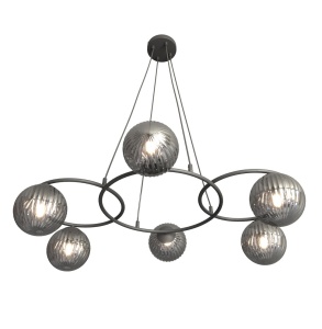 Lustra LIBRA 6 Negru GRAFIT - Img 1