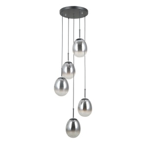 Lustra Meolo Negru 5 x E14 - Img 1