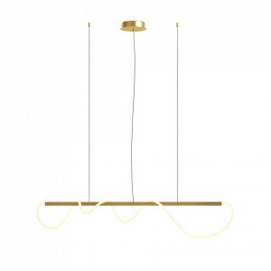 Lustra moderna aurie liniara minimalista cu led Maytoni Tau S