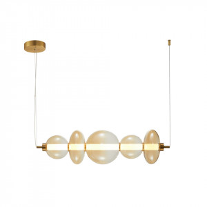 Lustra moderna bronz din metal cu 5 globuri din sticla Sonte