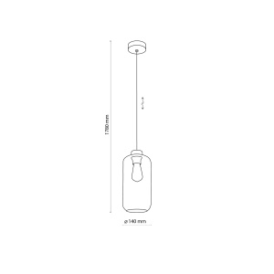 Lustra Negru 1xE27 MARCO 2077TK - Img 3