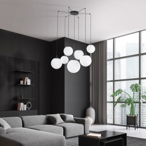 Lustra Negru 7xE27 ESME 4794TK - Img 2
