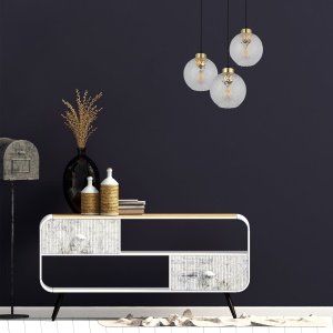 Lustra Negru Auriu 3xE27 DEVON 4586TK - Img 2
