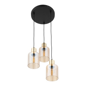 Lustra Negru Auriu 3xE27 SIERRA 6667TK - Img 4