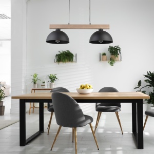 Lustra Negru Bej 2xE27 OSLO 4711TK - Img 2