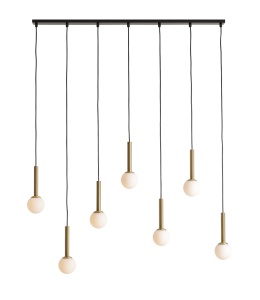 Lustra RIU 7 negru / alama