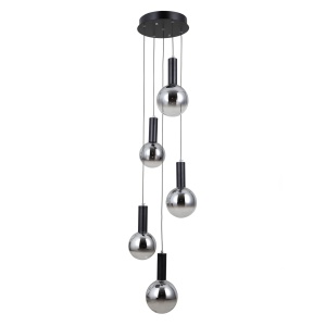 Lustra Strela Negru 5 x LED - Img 1