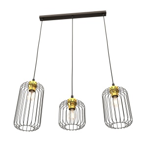 Lustra VANDER 3 Negru Auriu