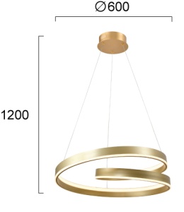 Pendul LED 3000K Capri 4291301 - Img 3