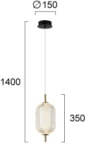Pendul LED 3000K Pellucid 4297600 - Img 3