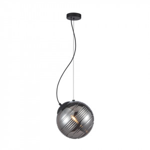 Pendul modern negru cu glob din sticla Peron