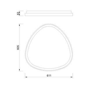 Plafoniera LED dimabil NISEKO II TRIANGULAR CEILING 8633 - Img 2