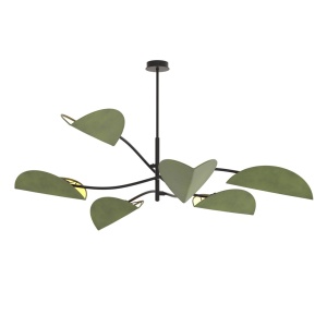 Plafoniera LOTUS 6 Negru Verde