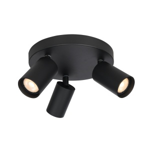 Plafoniera Nesto Negru 3xGU10