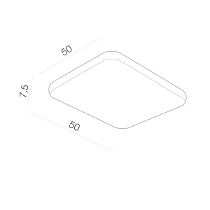 Plafoniera QUADRO 50 LED CCT Argintiu - Img 2