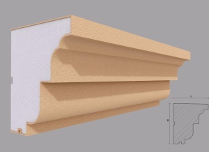 Solbanc/pervaz decorativ exterior FP220 dimensiuni 150x130x2000mm - Img 1