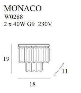 Aplica perete aurie Monaco -W0288 - Img 2