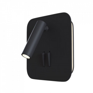 Aplica perete moderna neagra cu led Maytoni Ios 176