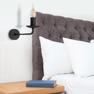 Aplica perete Negru 1xE14 LIMAL 4611TK - Img 2