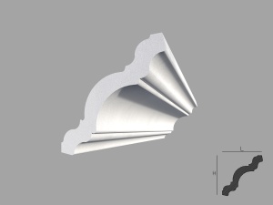 Bagheta de colt / Cornisa de interior BC02 dimensiuni 80x80x2000mm - Img 1