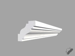 Bagheta de colt / Cornisa de interior BC06 dimensiuni 40x40x2000mm - Img 1