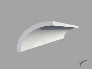 Bagheta de colt / Cornisa de interior BC19 dimensiuni 82x82x2000mm - Img 1