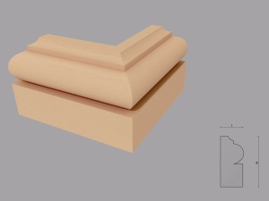 Baza pentru pilastru FP601 dimensiuni 150x50x240mm - Img 1