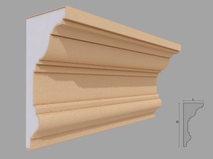Cornisa decorativa de exterior FP427 dimensiuni 217x99x2000mm - Img 1