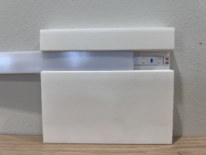 Difuzor de lumina LED din PVC, alb, 2.1x100 cm - Img 4