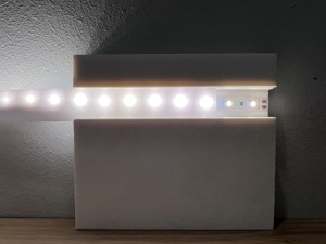 Difuzor de lumina LED din PVC, alb, 2.2x100 cm