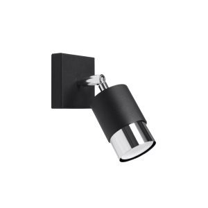 Lampă de perete NERO Negru Chrome - Img 1
